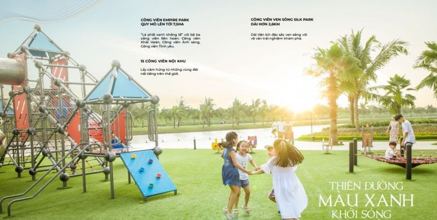 Image of Vinhomes Ocean Park with a large water park and surrounding amenities