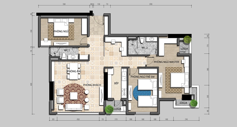 Những căn hộ 3 phòng ngủ dự án Iris Garden có ưu điểm gì?
